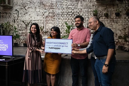 People networking at an event